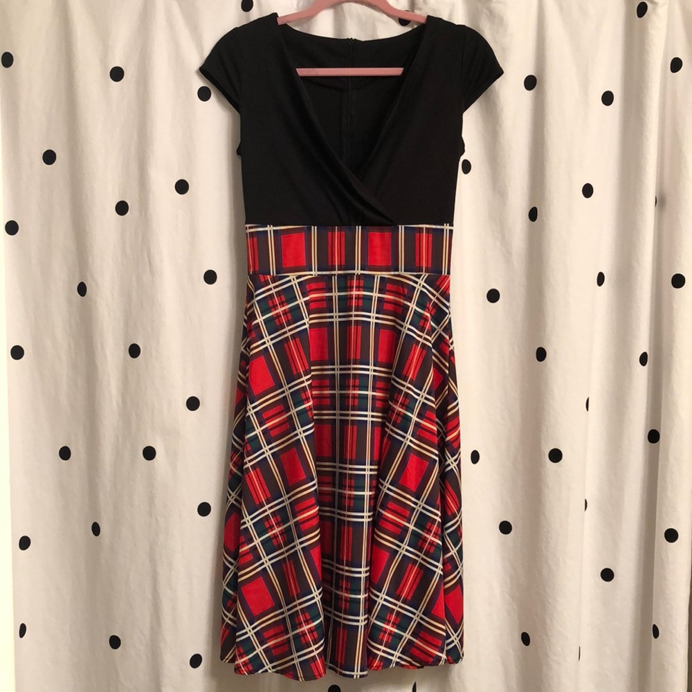 Plaid with Black Dress